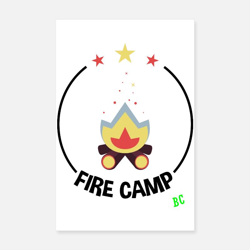 Camp de feu Poster 20 x 30 cm