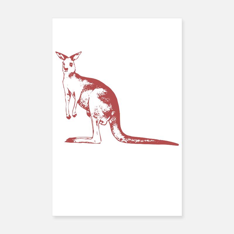 kangourou Poster 20 x 30 cm