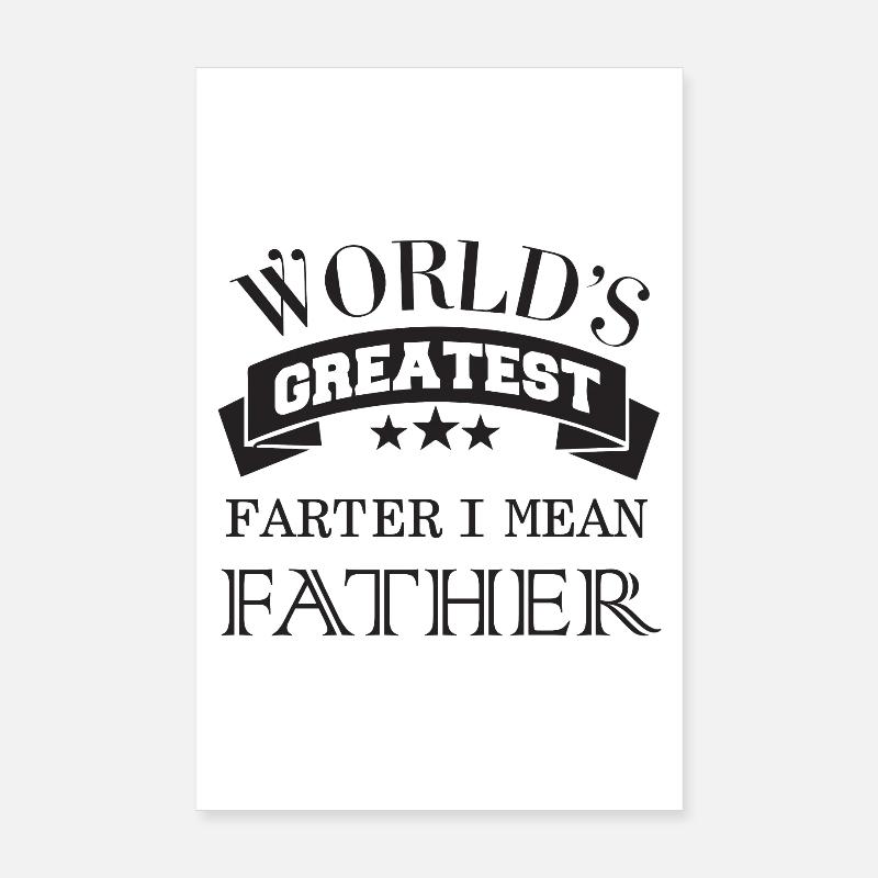 Weltbester Vater Spruch Design Poster 20x30 cm