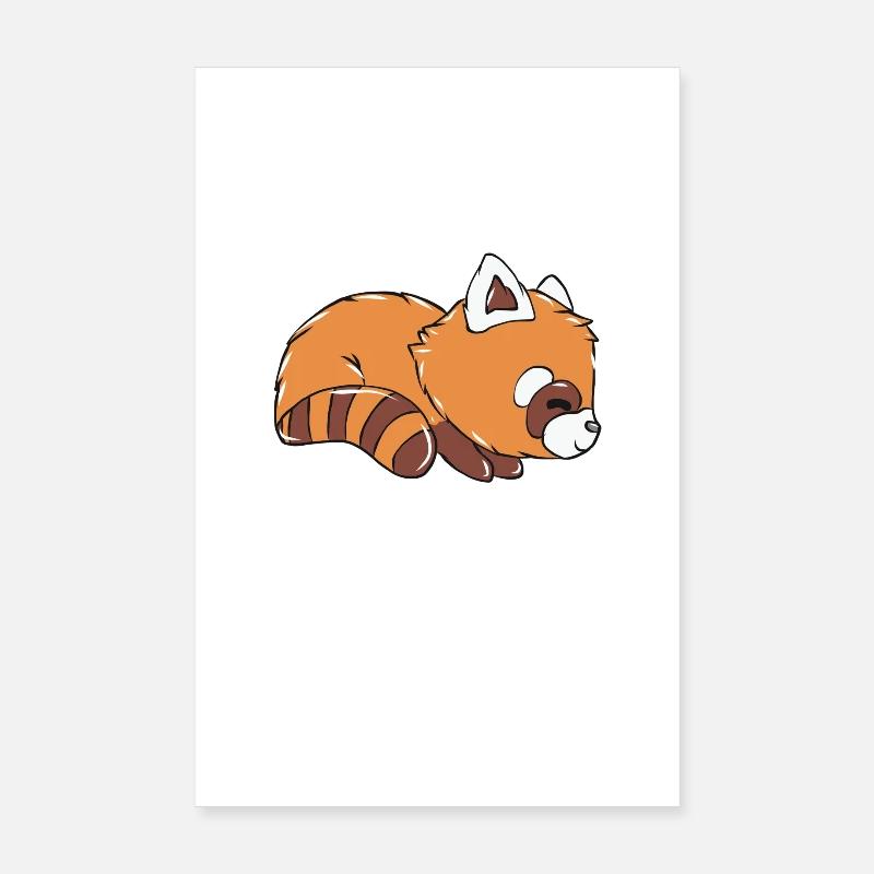 Panda rouge Poster 20 x 30 cm