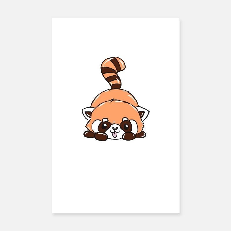 Panda rouge Poster 20 x 30 cm