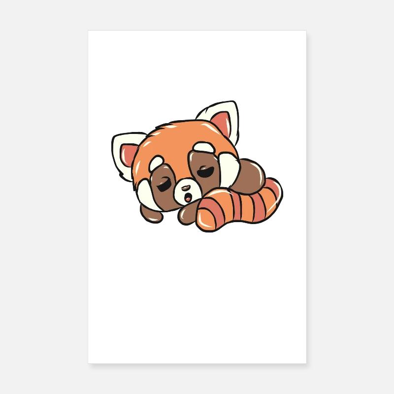 Panda rouge Poster 20 x 30 cm
