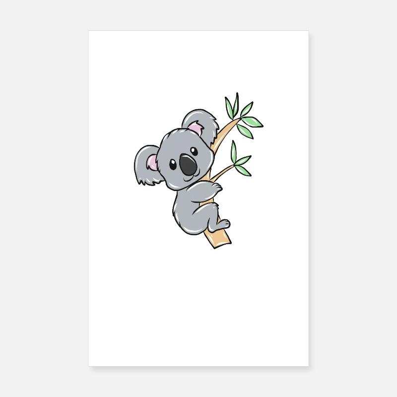Koala - Poster 20x30 cm - Weiß