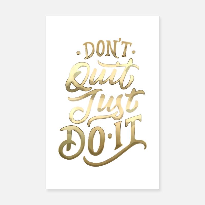 Don't Quit Gradient Script Poster 20x30 cm