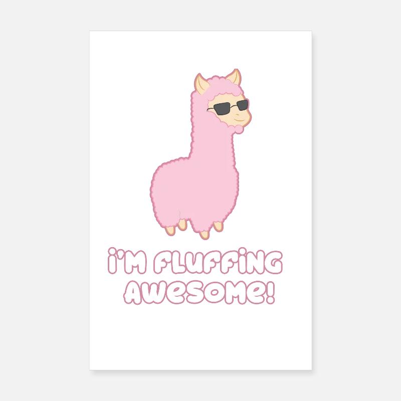 Cool Llama Poster 8" x 12" (20x30 cm)