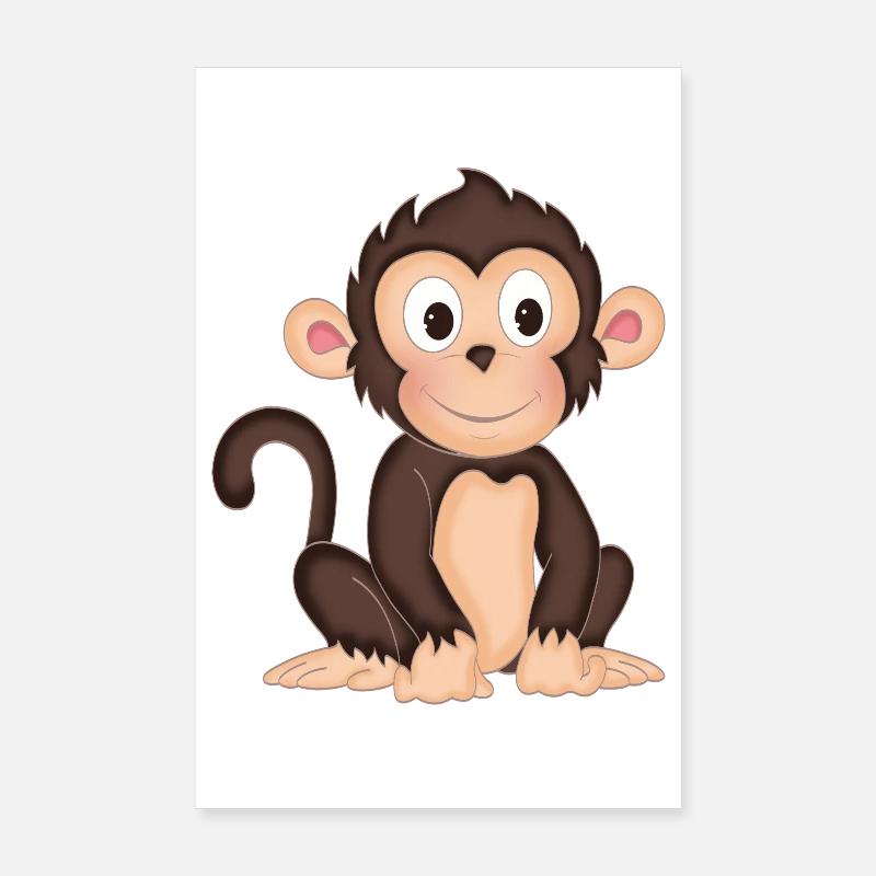 Singe - Singe mignon - design Poster 20 x 30 cm