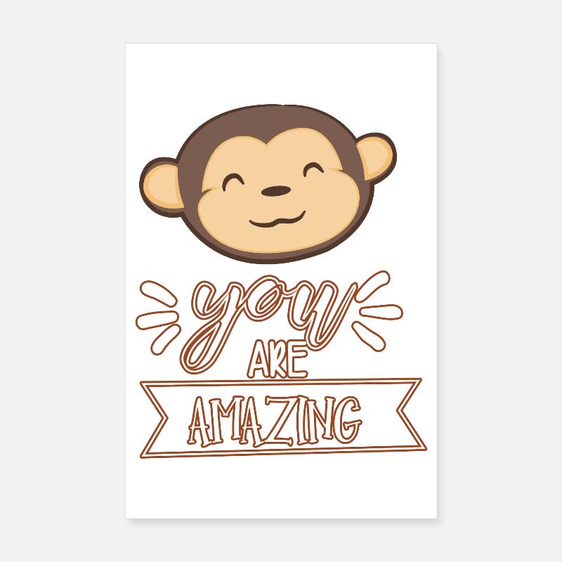 Affe Poster 20x30 cm