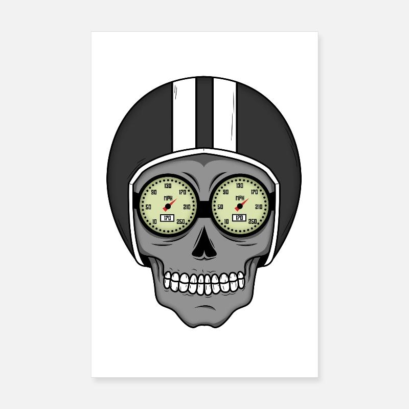 Skull Biker - Design Poster 20 x 30 cm
