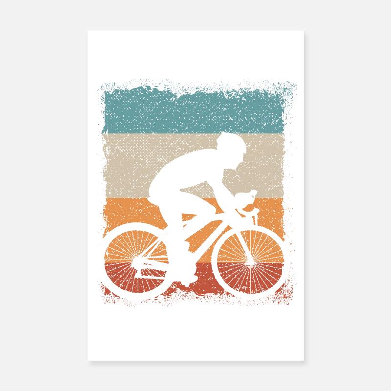 Cycling / Vélo / Vélo de course - Poster 20 x 30 cm - blanc