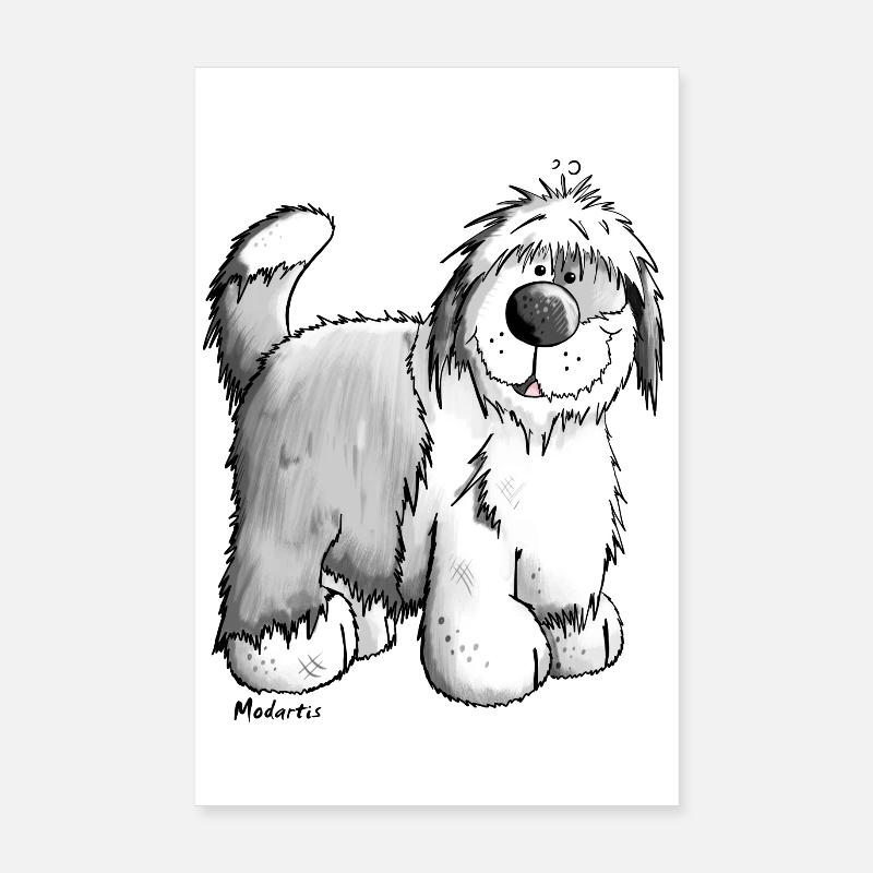 Bobby der Bobtail Poster 20x30 cm