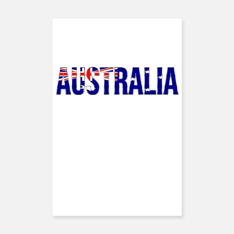Conception de la police du drapeau australien Poster 20 x 30 cm