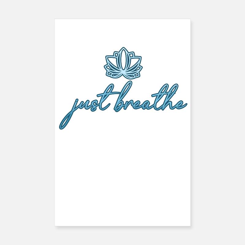 Meditation - Poster 20x30 cm - Weiß