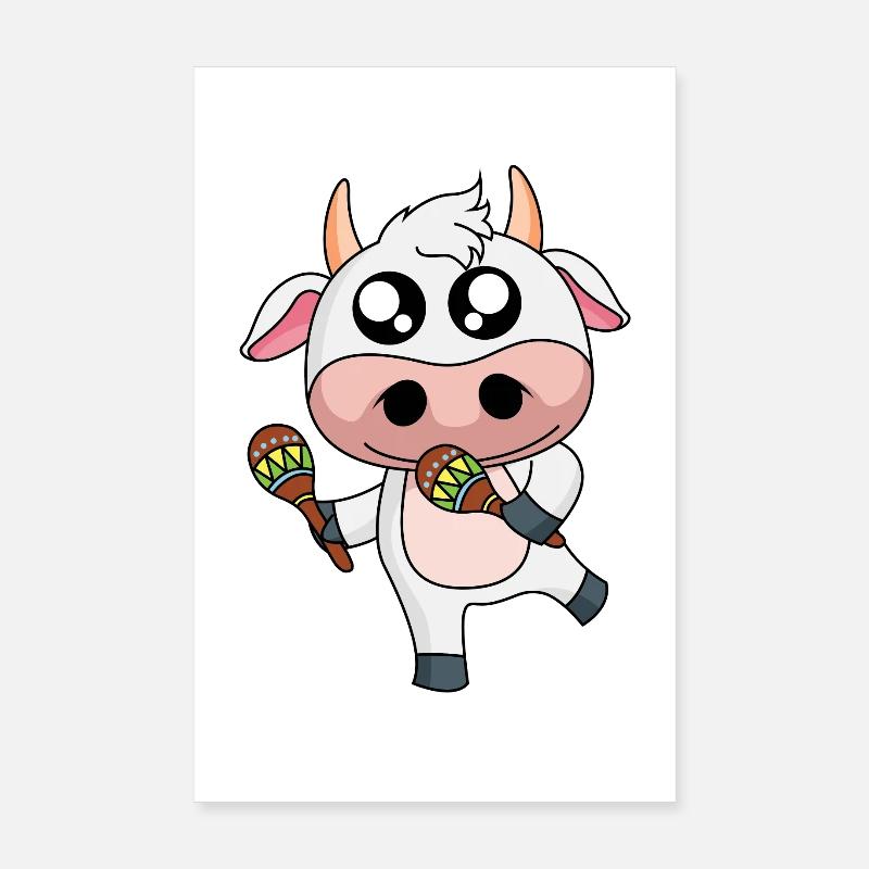 Salsa Dancing Vache laitière Poster 20 x 30 cm