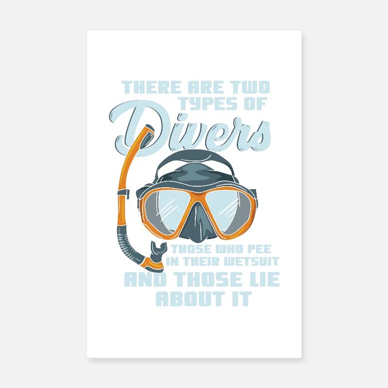 Plongée Sous-marine Cadeau Poster 20 x 30 cm