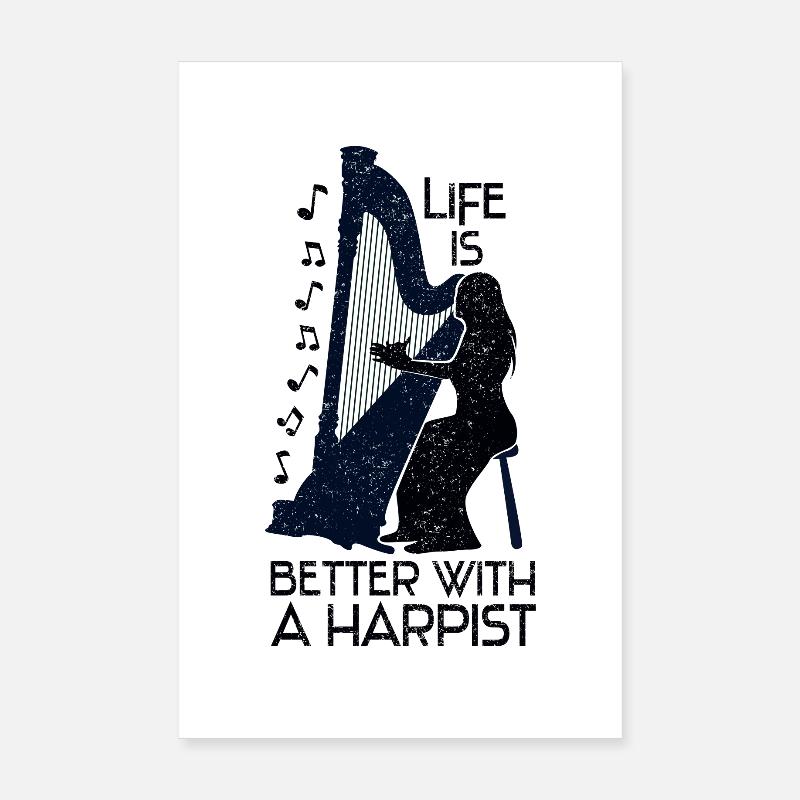 Harpe - design Poster 20 x 30 cm