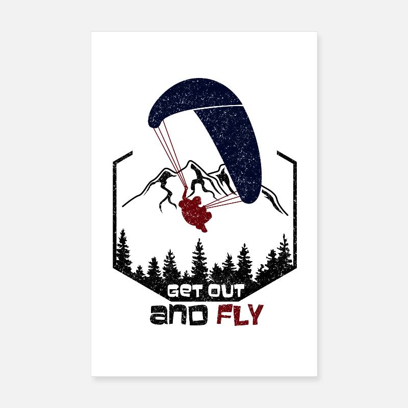 Parapente Poster 20 x 30 cm