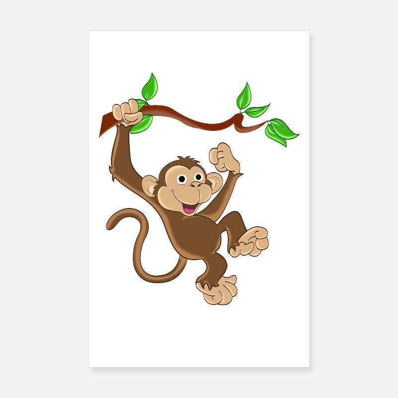 Drôle de singe Poster 20 x 30 cm