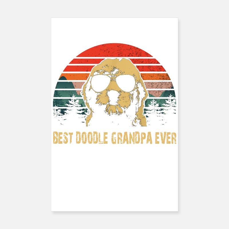 meilleur papy doodle jamais Poster 20 x 30 cm