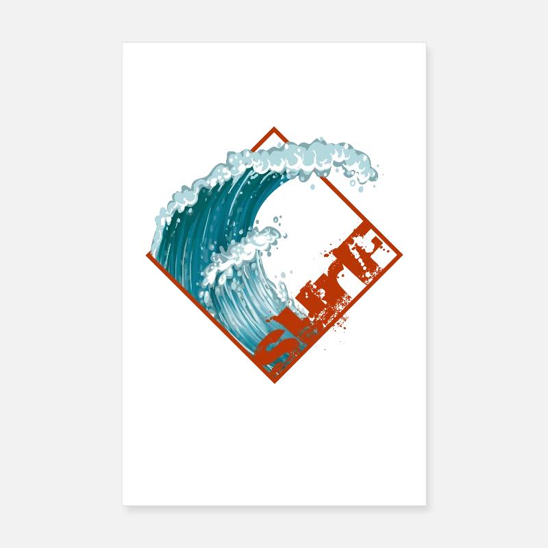 Surfeurs surfeurs surfeurs Poster 20 x 30 cm