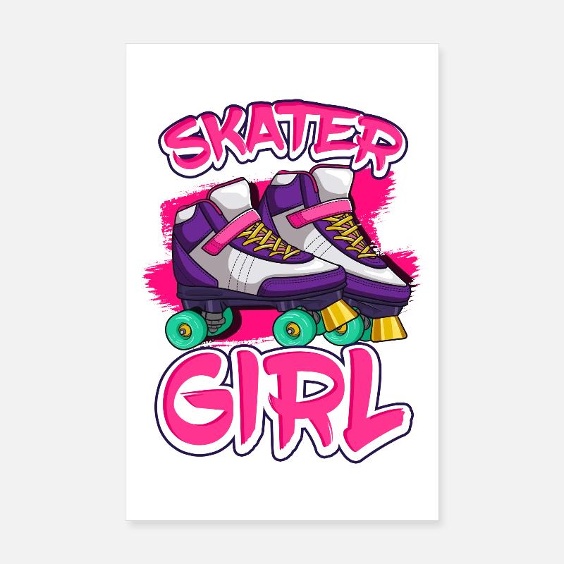 Roller Skate Roller Skater Poster 8" x 12" (20x30 cm)