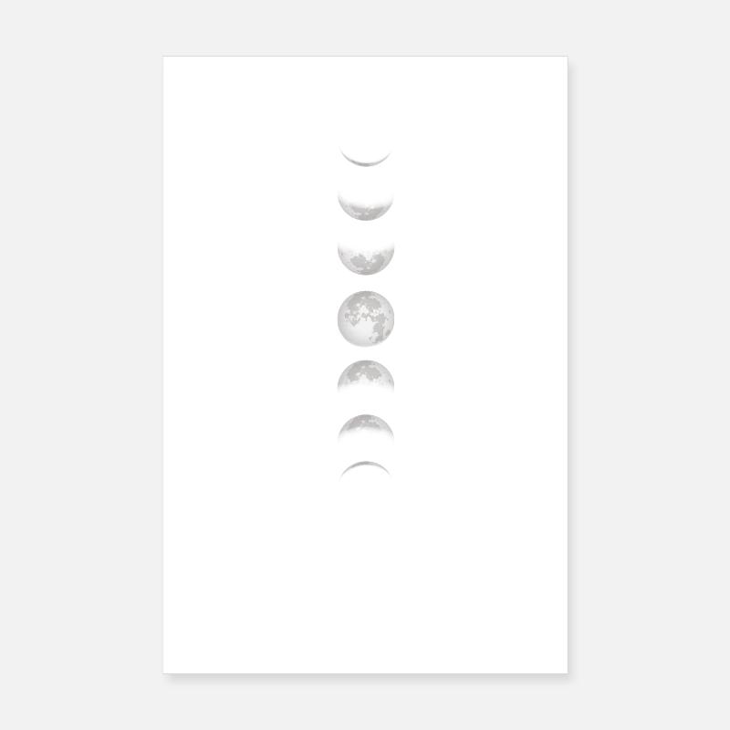 Moon Moon Moon Phases Full Moon Lunar Eclipse Total Poster 8" x 12" (20x30 cm)