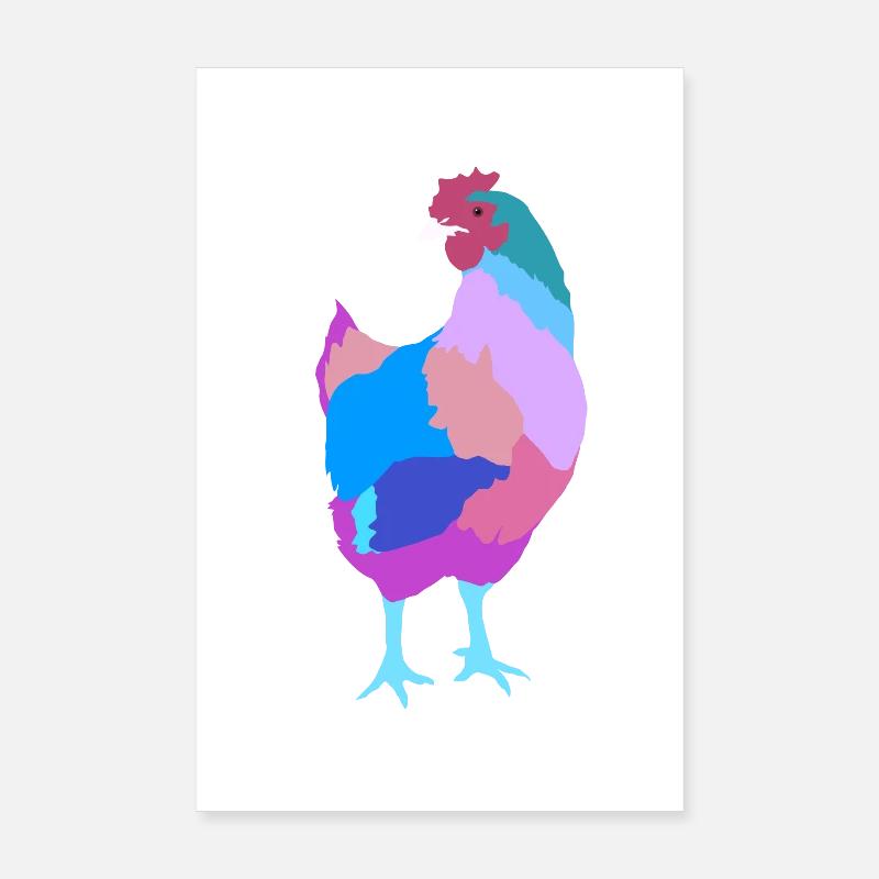Poule poulet Poster 20 x 30 cm