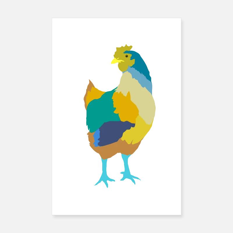 chicken Poster 8" x 12" (20x30 cm)