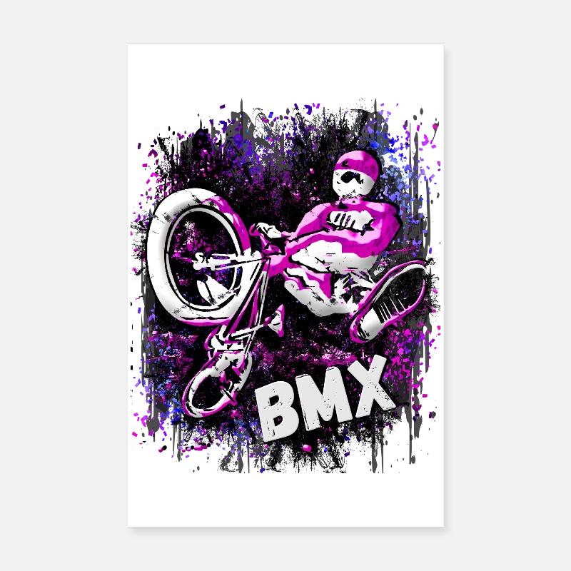 BMX / Bmx / bmx / Geschenkidee / Geburtstag - Poster 20x30 cm - Weiß