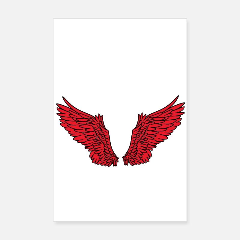 Wings Angel Wings Celestial Angel Satan Devil Poster 8" x 12" (20x30 cm)