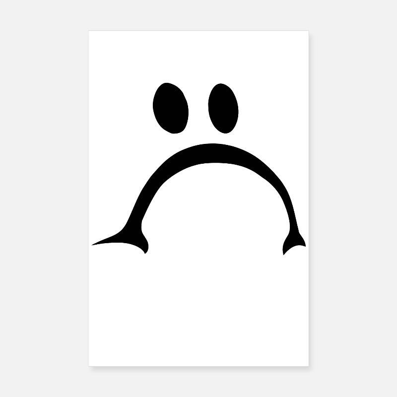 Visage triste et offensé Poster 20 x 30 cm