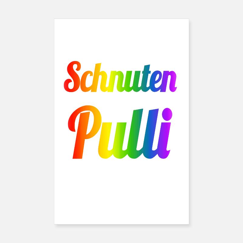 Schnutenpulli in Regenbogen Farben Poster 20x30 cm