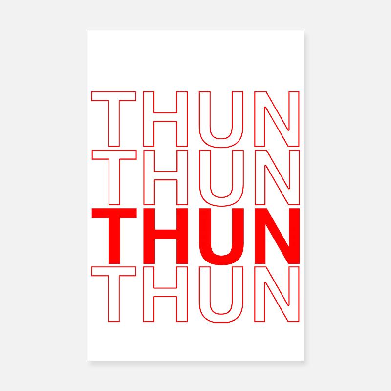 THUN Design - Calligraphie rouge Poster 20 x 30 cm