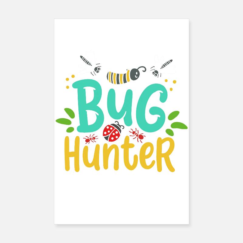 Entomologiste attrapeur d’insectes coccinelles Poster 20 x 30 cm