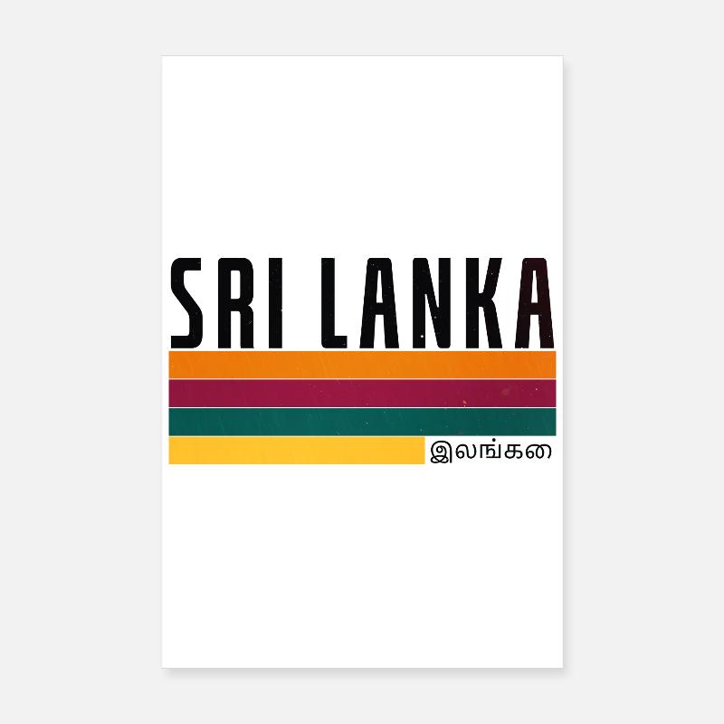 Rayures du drapeau du Sri Lanka Poster 20 x 30 cm