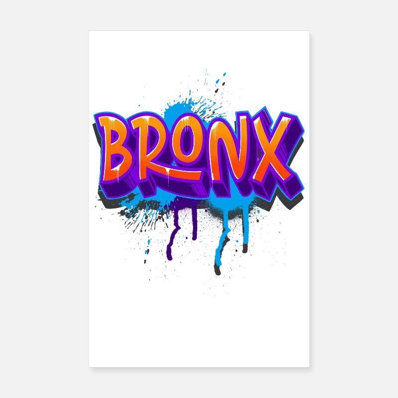 Bronx Graffiti - Poster 20x30 cm - Weiß
