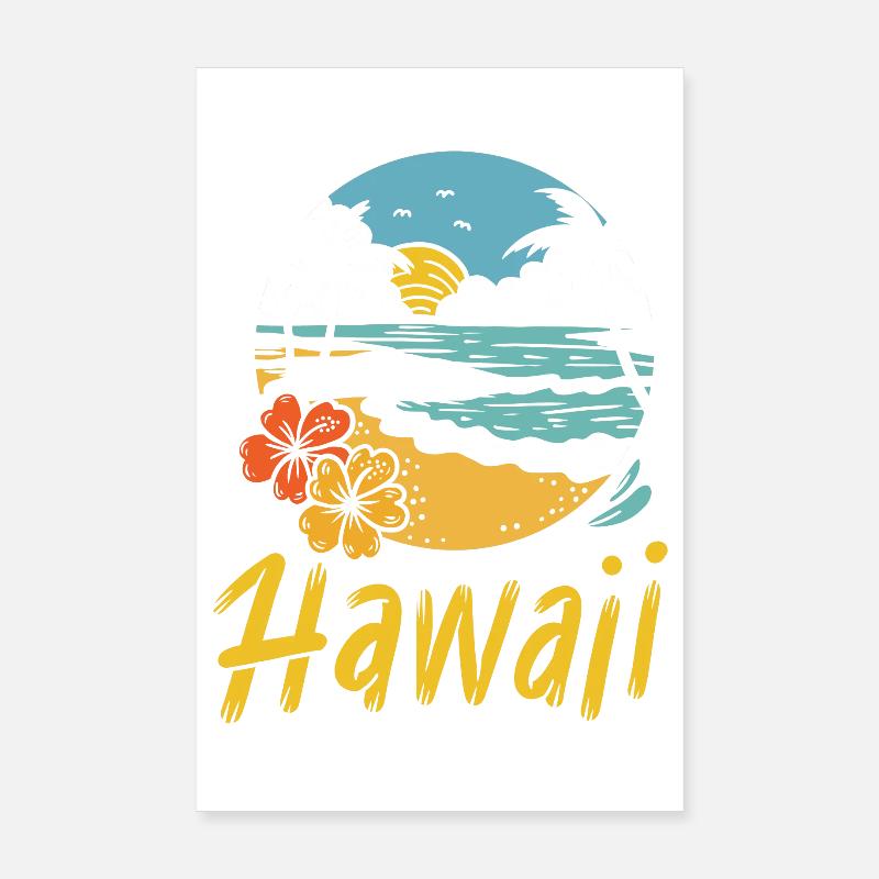 Été de surf à Hawaï Poster 20 x 30 cm