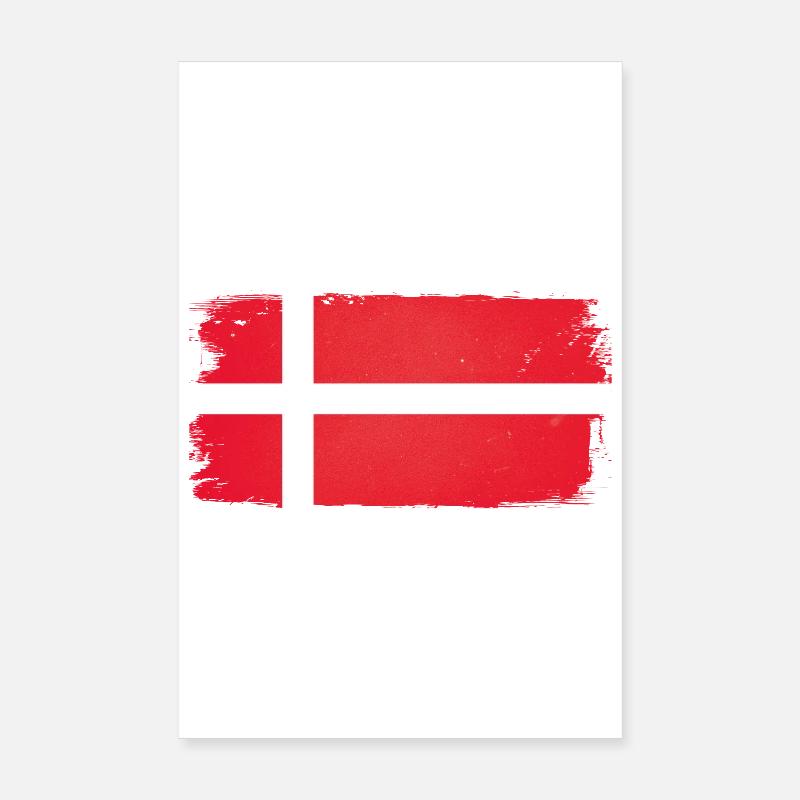 Denmark Denmark flag Poster 8" x 12" (20x30 cm)