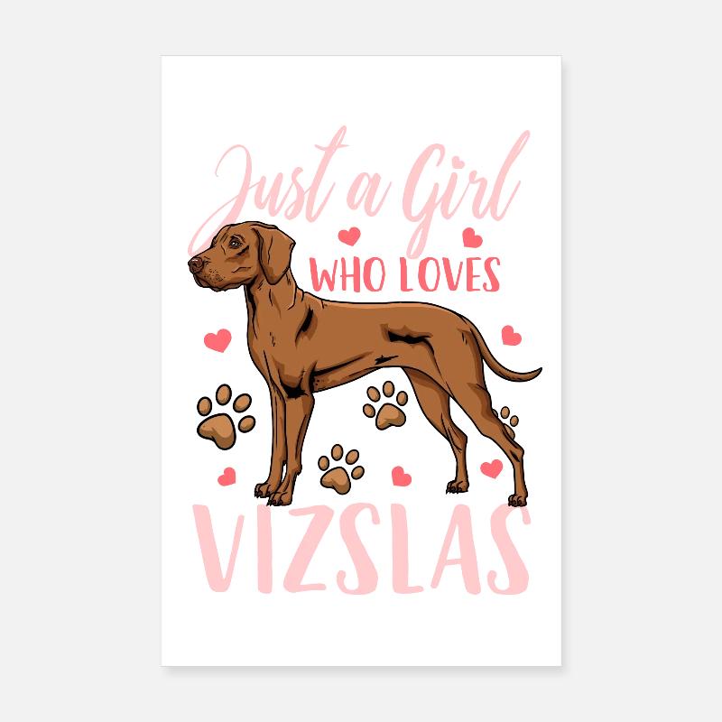 Vizsla - Poster 20x30 cm - Weiß