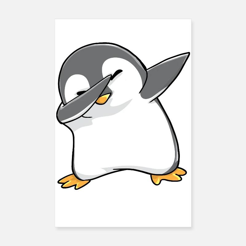 Pinguin Dabbing Poster 20x30 cm