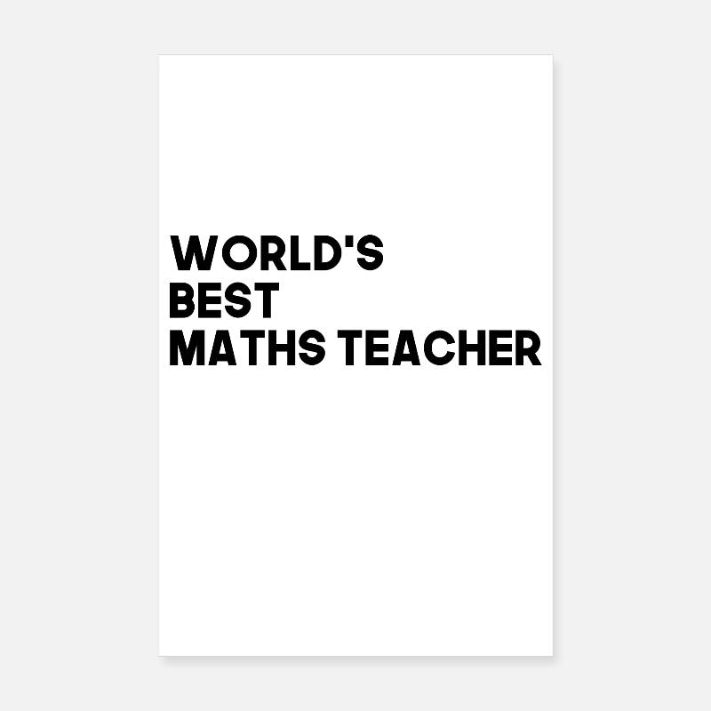 Meilleur professeur de mathématiques professeur de mathématiques Poster 20 x 30 cm