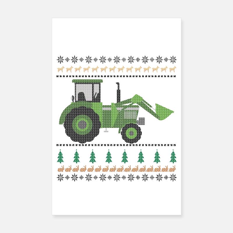 Tractor farmer Poster 8" x 12" (20x30 cm)
