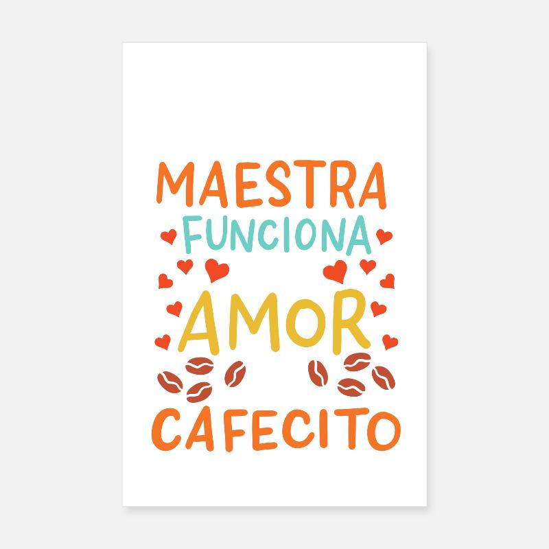 Professeur d’espagnol Maestra Poster 20 x 30 cm
