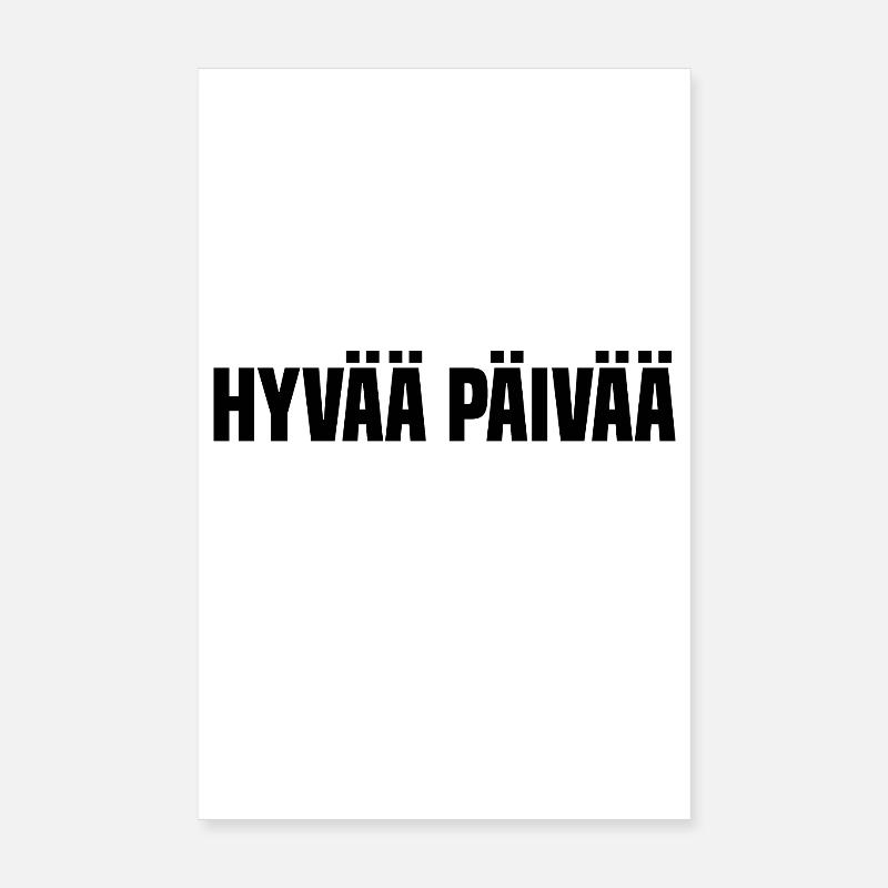 Finlande "Hello" hyvää päivää Poster 20 x 30 cm