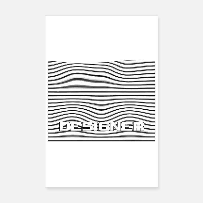 Designer - Poster 20x30 cm - Weiß