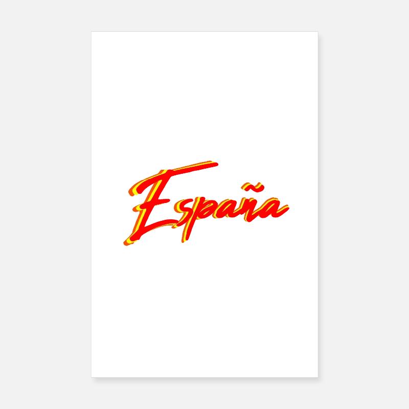 Espagne - Poster 20 x 30 cm - blanc