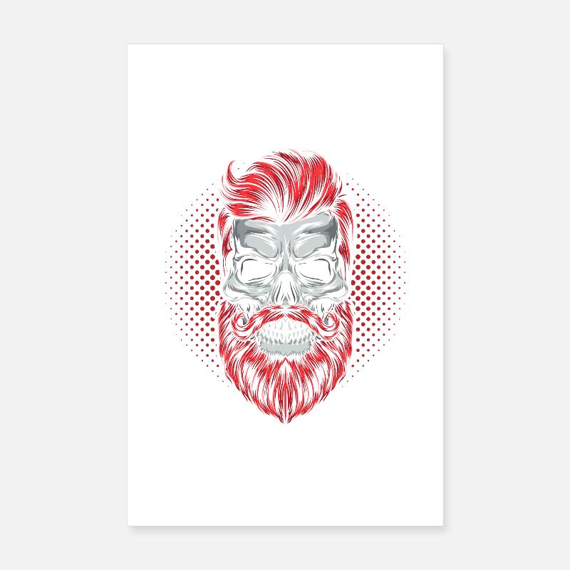 Squelette hipster Poster 20 x 30 cm