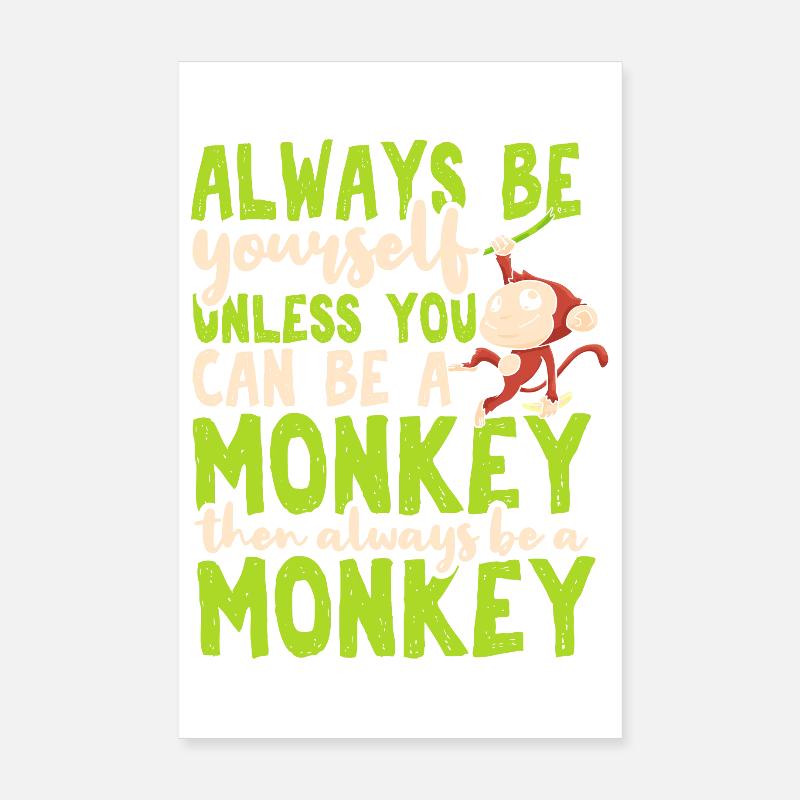 Singe Poster 20 x 30 cm
