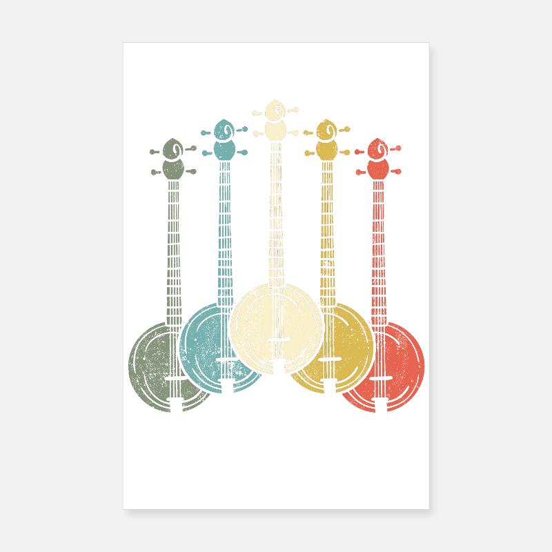 Banjo Banjo Player Poster 8" x 12" (20x30 cm)
