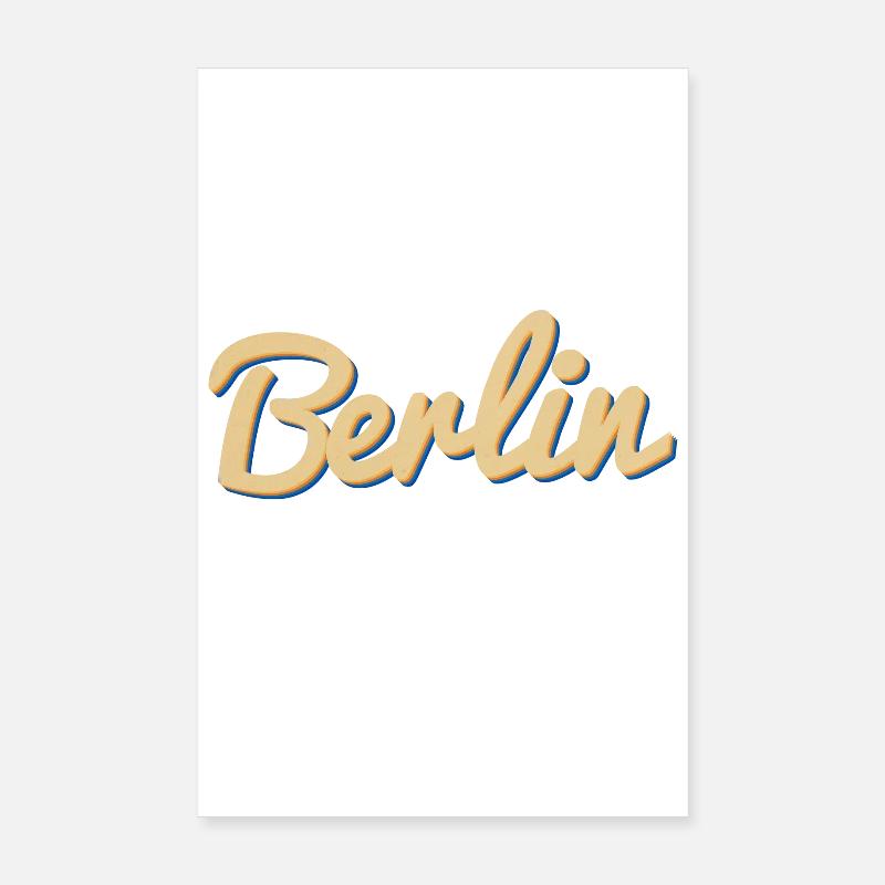 Berlin Script Vintage Wortmarke Poster 20x30 cm