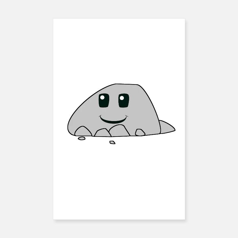 Rock, Stone, Nature, Mountains, Funny, Fun, Nature, Summit Poster 8" x 12" (20x30 cm)